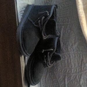 Black Boots with Modern Design and Textured Upper